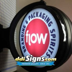 Backlit Signs - Round Rotating Backlit Sign