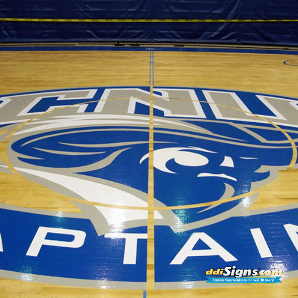 Basketball Floor Graphics Painted Team Logos