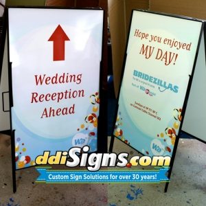 Custom A Frame Sign Heavy Duty Metal DDI Signs Bridzillas
