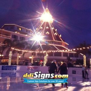 Outdoor Ice Rink Ads for seasonal ice-skating rinks.