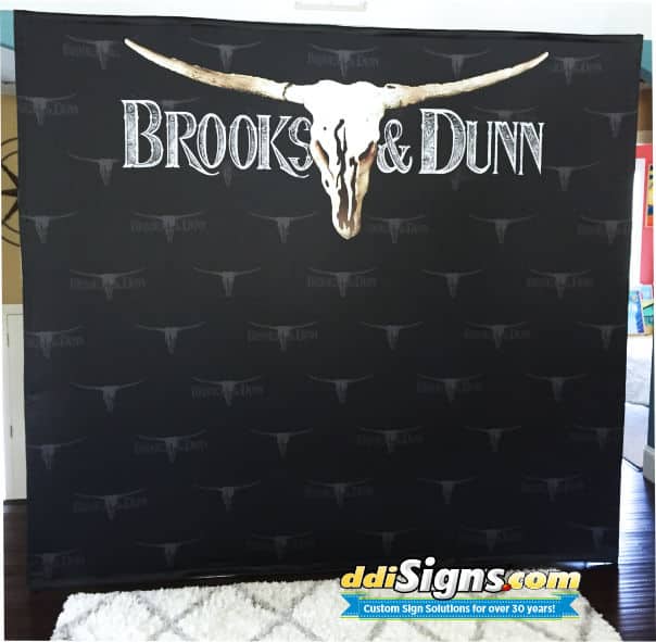 DDI Signs Step and Repeat Pop Up Banner Display. Fabric Event Banners