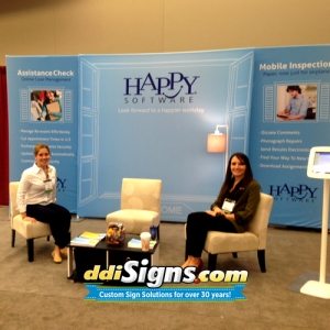 DDI Signs Fabric Flat Wall Backdrop Banner. Tension Fabric Flat Wall. Logo Branded Backdrop Banner.