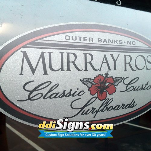 DDI Signs Surf Shop Frosted Printed Window Decals