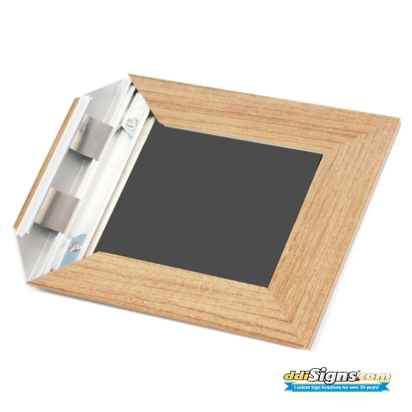 Easy Open Snap Frame Wood Look Finish Open