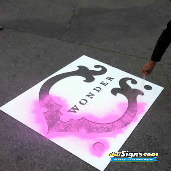 PVC Stencils for Painting on Pavement