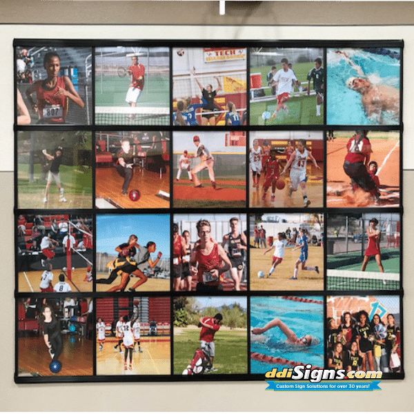 Team Photo Wall Track Display. Team Photo Display