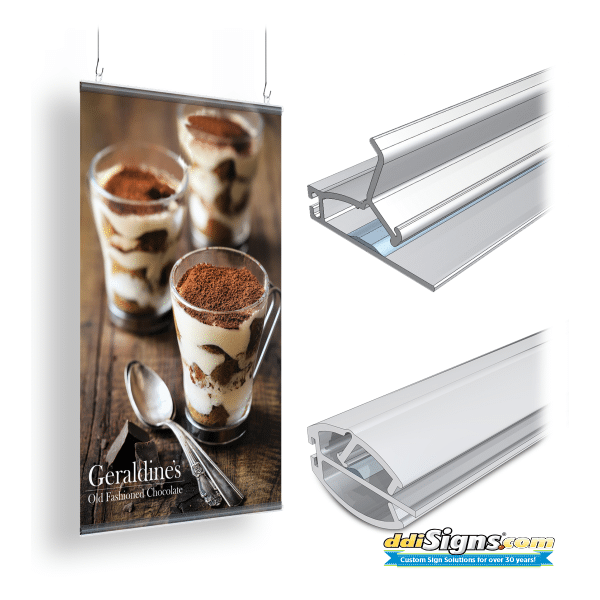 Plastic Snap Graphic Gripper Hanging Bars