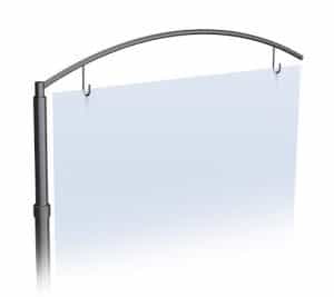 Close up of Quest Banner Stand Sign Stand