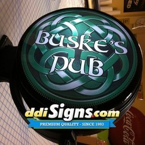 Round Rotating Lighted Sign Backlit Sign with Custom Graphics