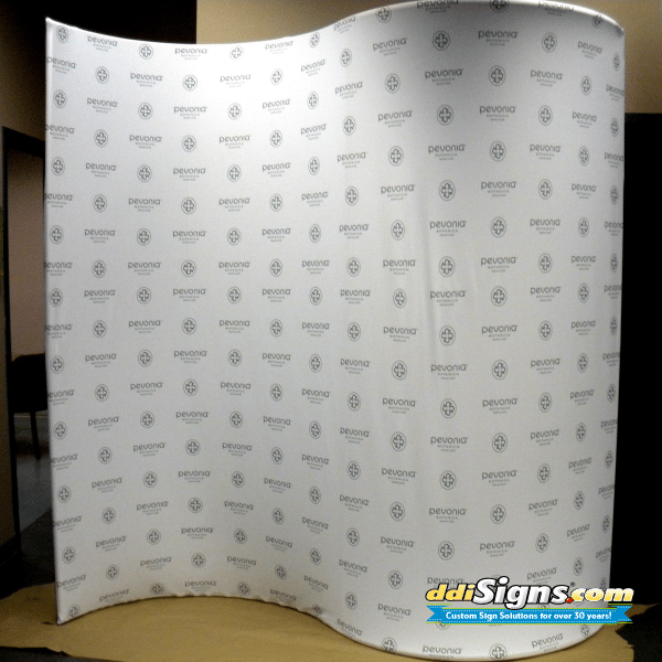 Tension Fabric Wave Wall Step and Repeat Banner