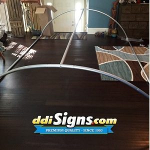 DDI Signs Curved Wall aluminum frame assembled