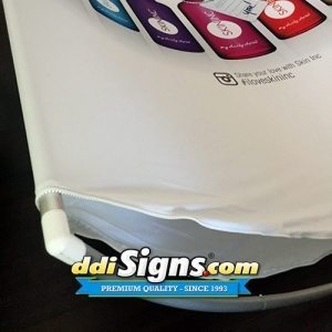 pillowcase wall sliding onto frame Fabric Curved Backdrop