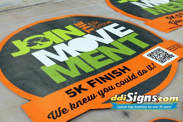 DDI Signs Eco Friendly Floor Decal Contour Cut Floor Graphic. Aluminum Foild Based Concrete Decal. Pavement Decals. Sidwalk Decals. Wayfinding Sidewalk Decals. Asphalt Decals. #floorgraphics #floordecals #pavementdecals #asphaltdecals