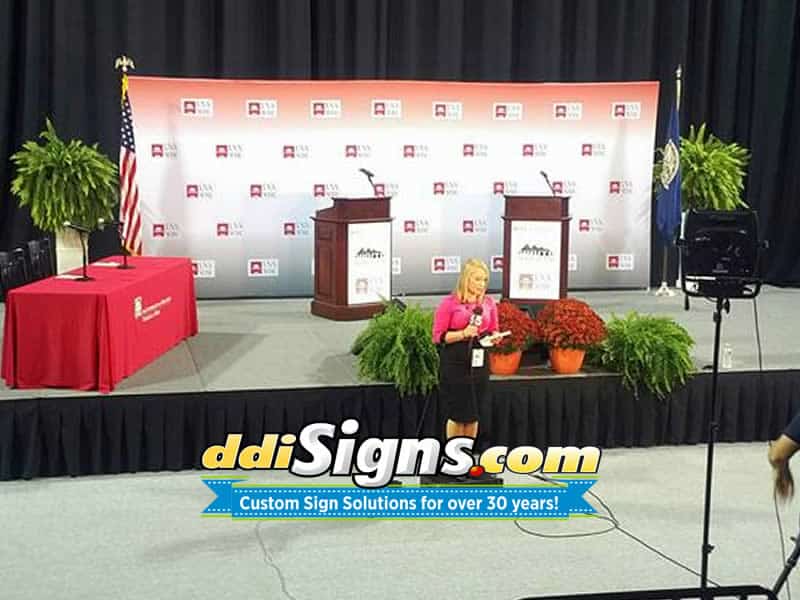 Political Press Backdrop