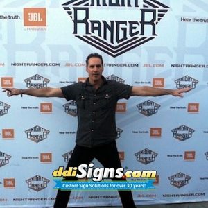 DDI Signs Pop Up Banner Display. Band Backdrop. Band Backwall. Stage Banners. Musician Backdrops.
