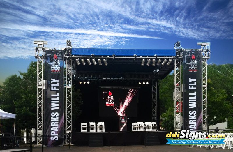 Special Event Signage, Stage Mesh Banners