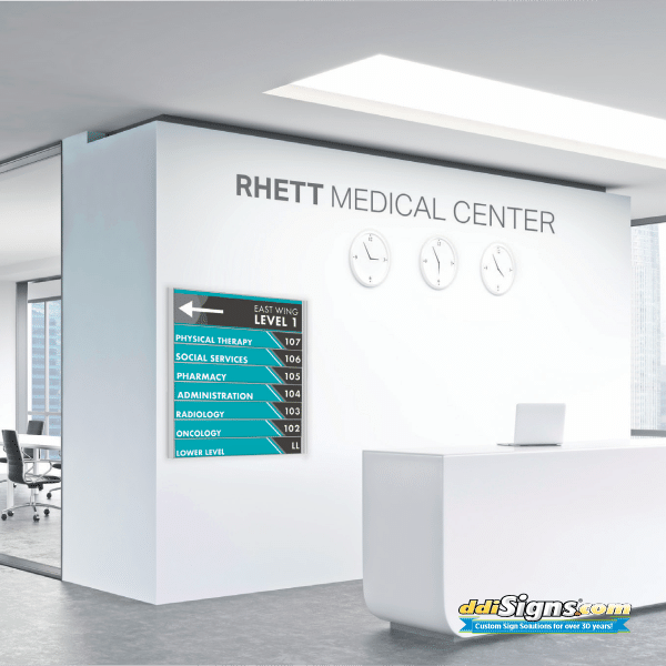Wayfinding Sign System Modular Wayfinding Wall Directory in Lobby