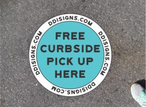 Curbside Pick Up Sidewalk Decals