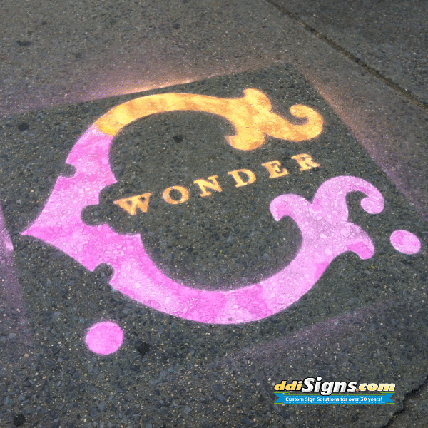 PVC Stencils Spray Painting Asphalt